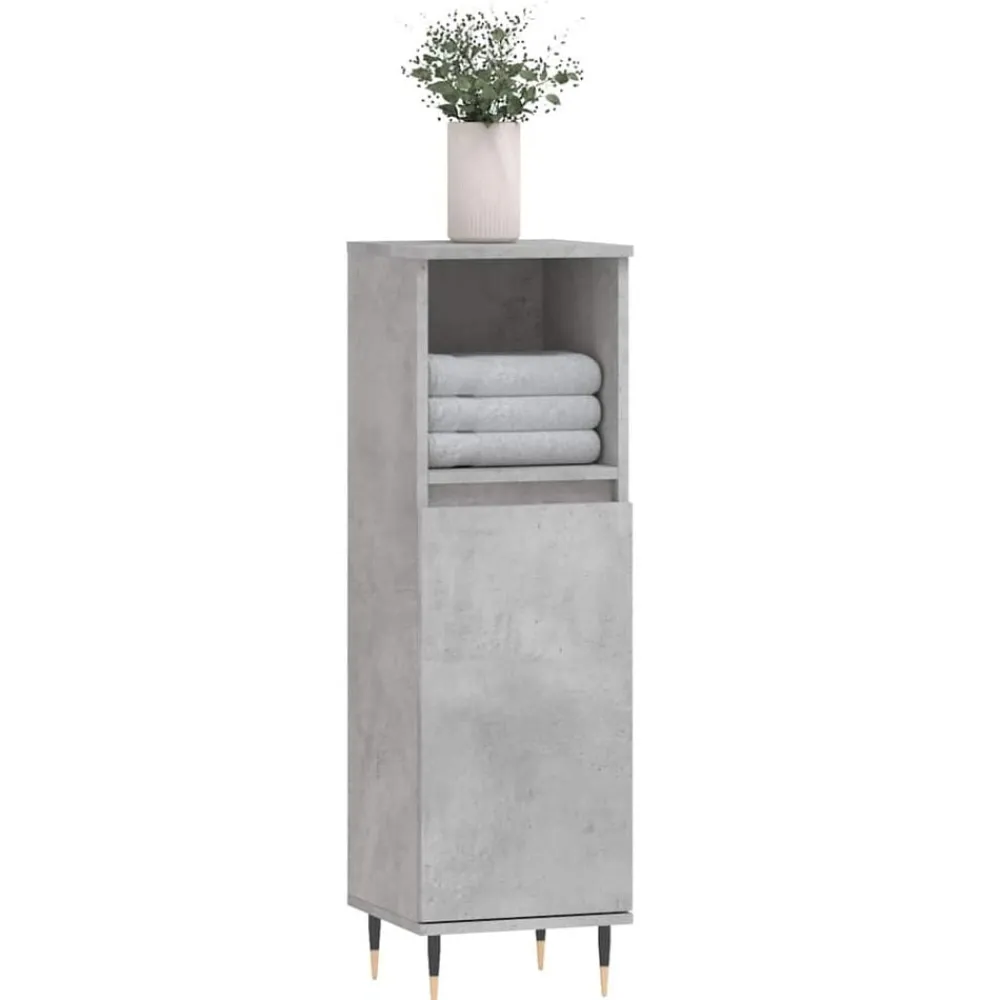 Badkamerkast 30x30x100 cm bewerkt hout>vidaXL Outlet