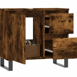 Badkamerkast 65x33x60 cm bewerkt hout kleurig><noscript><img width=