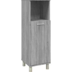 Badkamerkast 30x30x95 cm bewerkt hout eikenkleurig>vidaXL Best