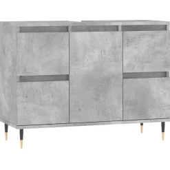 Meubelsets*vidaXL Badkamerkast 80x33x60 cm bewerkt hout Betongrijs
