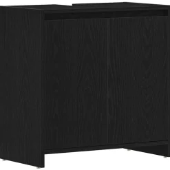 Meubelsets*vidaXL Badkamerkast 60x33x60 cm spaanplaat kleurig Zwart eiken