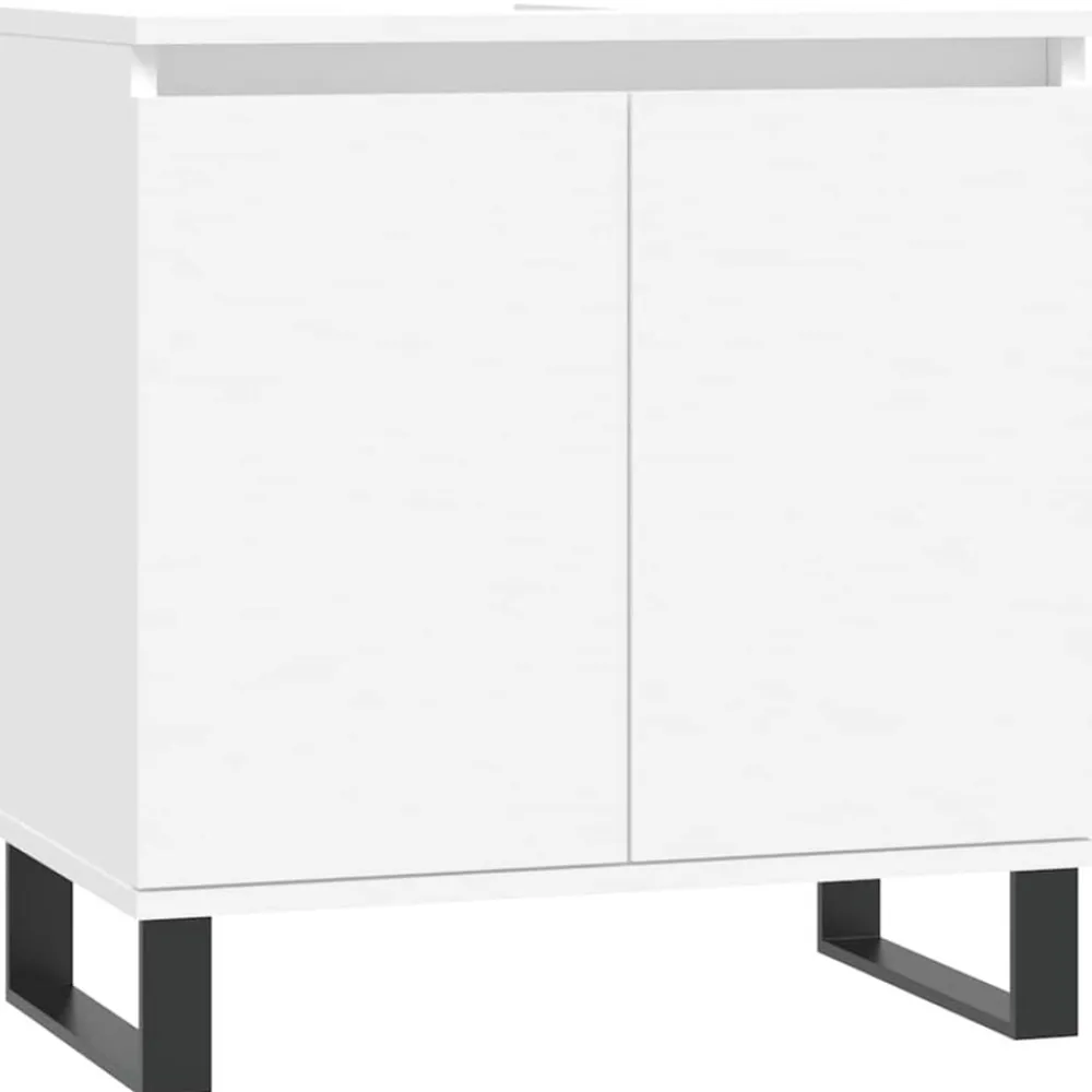 Badkamerkast 58x33x60 cm bewerkt hout>vidaXL