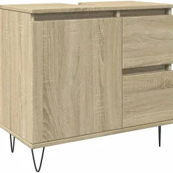Badkamerkast 65x33x60 cm bewerkt hout kleurig>vidaXL Hot