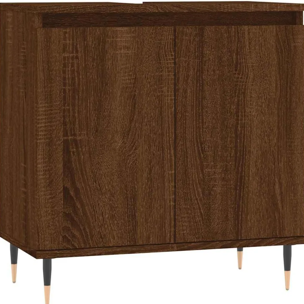 Badkamerkast 58x33x60 cm bewerkt hout>vidaXL Clearance