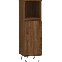 Badkamerkast 30x30x100 cm bewerkt hout>vidaXL