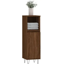 Badkamerkast 30x30x100 cm bewerkt hout><noscript><img width=