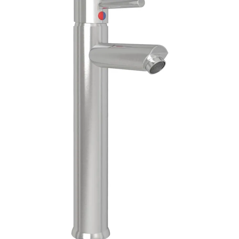 Sanitair & Loodgietersbenodigdheden*vidaXL Badkamermengkraan 12x30 cm kleurig Zilver