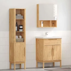 Badkamermeubelset FLORO 2 pcs Massief Vurenhout>vidaXL Sale
