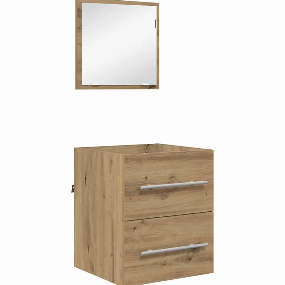 Badkamermeubelset met lade met opslag Bruin 41 x 38,5 x 48 cm>vidaXL Discount