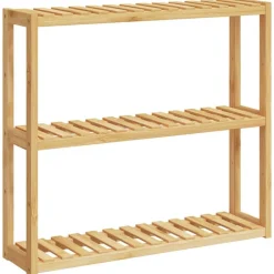 Badkamerrek 3-laags wandmontage 60x15x54 cm bamboe>vidaXL Hot