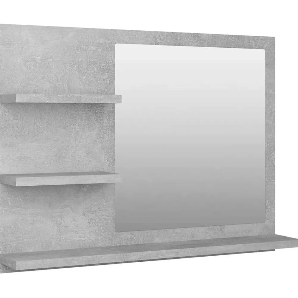 Kasten & Opbergmeubelen*vidaXL Badkamerspiegel 60x10,5x45 cm bewerkt hout Betongrijs