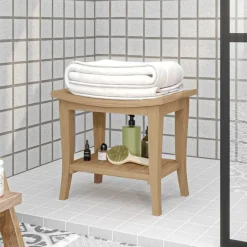 Badkamertafel 50x35x45 cm massief teakhout>vidaXL New