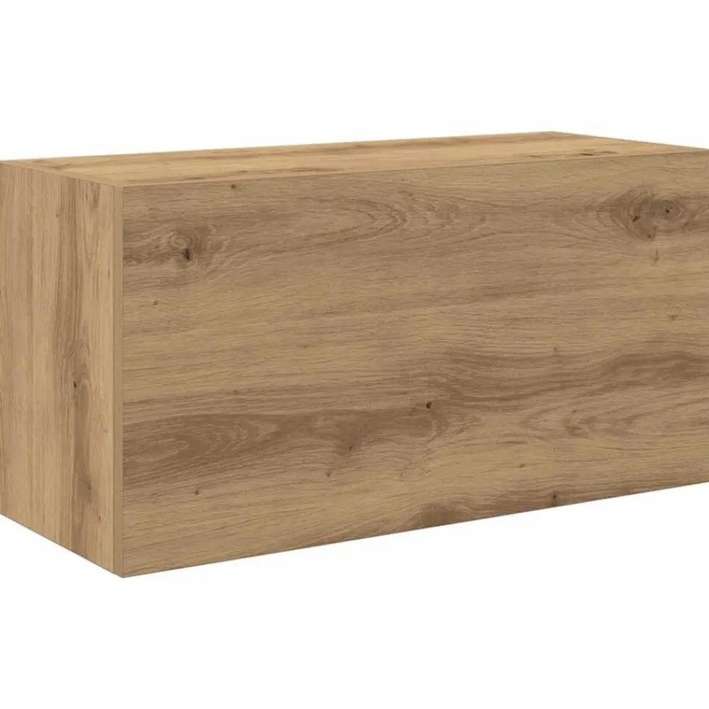 Kasten & Opbergmeubelen*vidaXL Badkamerwandkast 60x25x30 cm bewerkt hout artisanaal eikenkleur artisanaal eikenkleurig