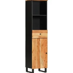 Meubelsets*vidaXL Badkamerwandkast 38x33x160 cm massief acaciahout Bruin