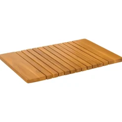 Badmat Effen Bruin 59 x 40 cm Hout>vidaXL Clearance