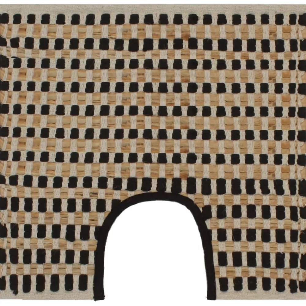 Badmattenset handgeweven jute en stof naturel en>vidaXL Sale