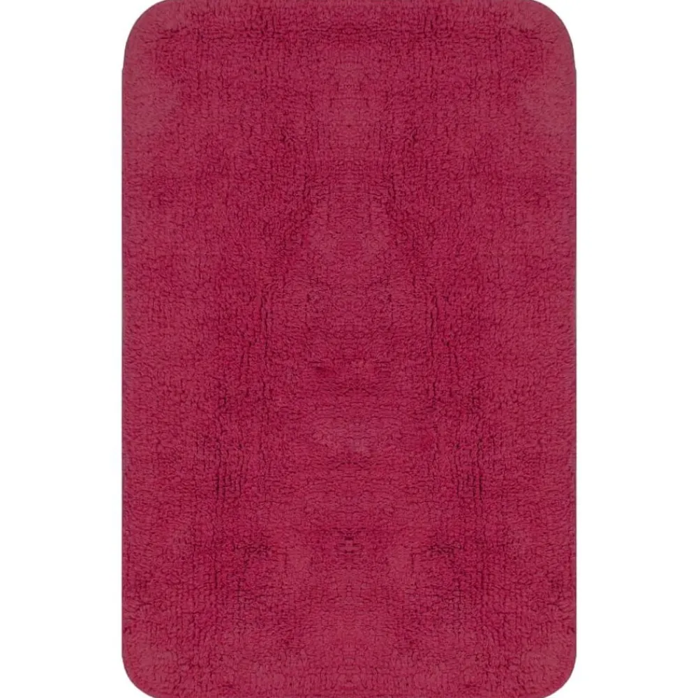 Badkameraccessoires*vidaXL Badmattenset stof 3-delig Fuchsia