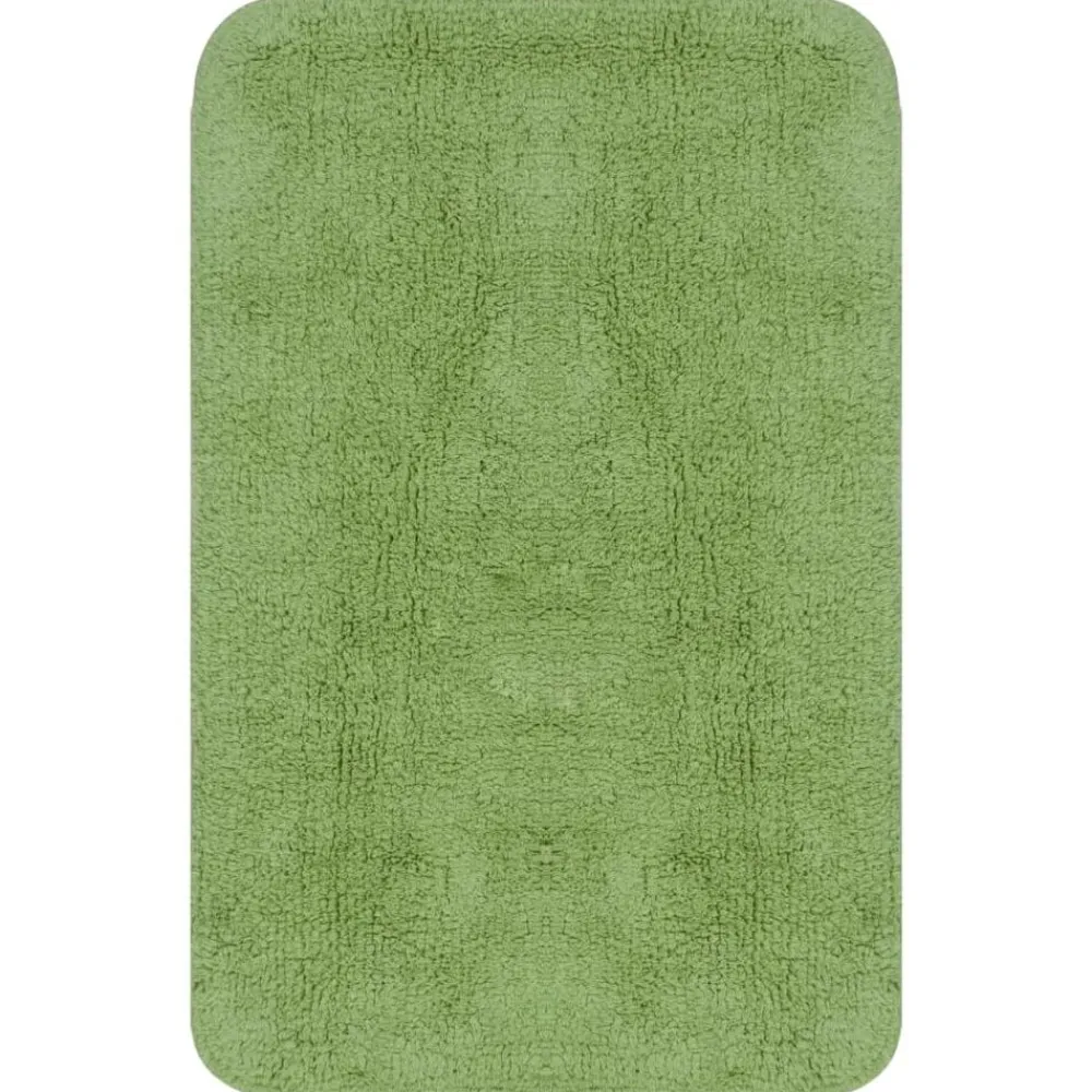 Badkameraccessoires*vidaXL Badmattenset stof 2-delig Groen