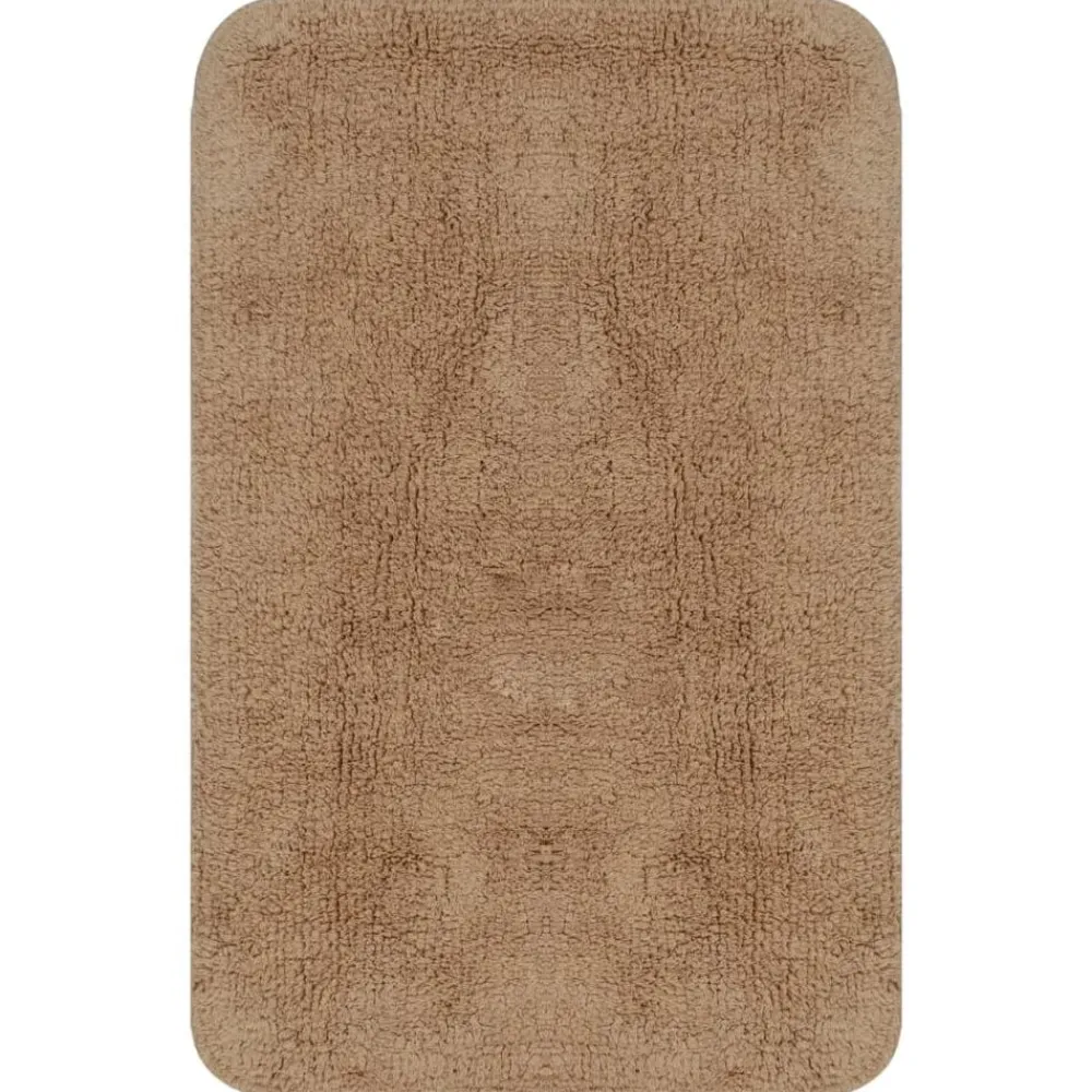 Badkameraccessoires*vidaXL Badmattenset stof 2-delig Beige