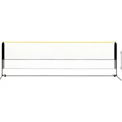 Buitensport*vidaXL Badmintonnet verstelbaar 500x103x94-158 cm metaal