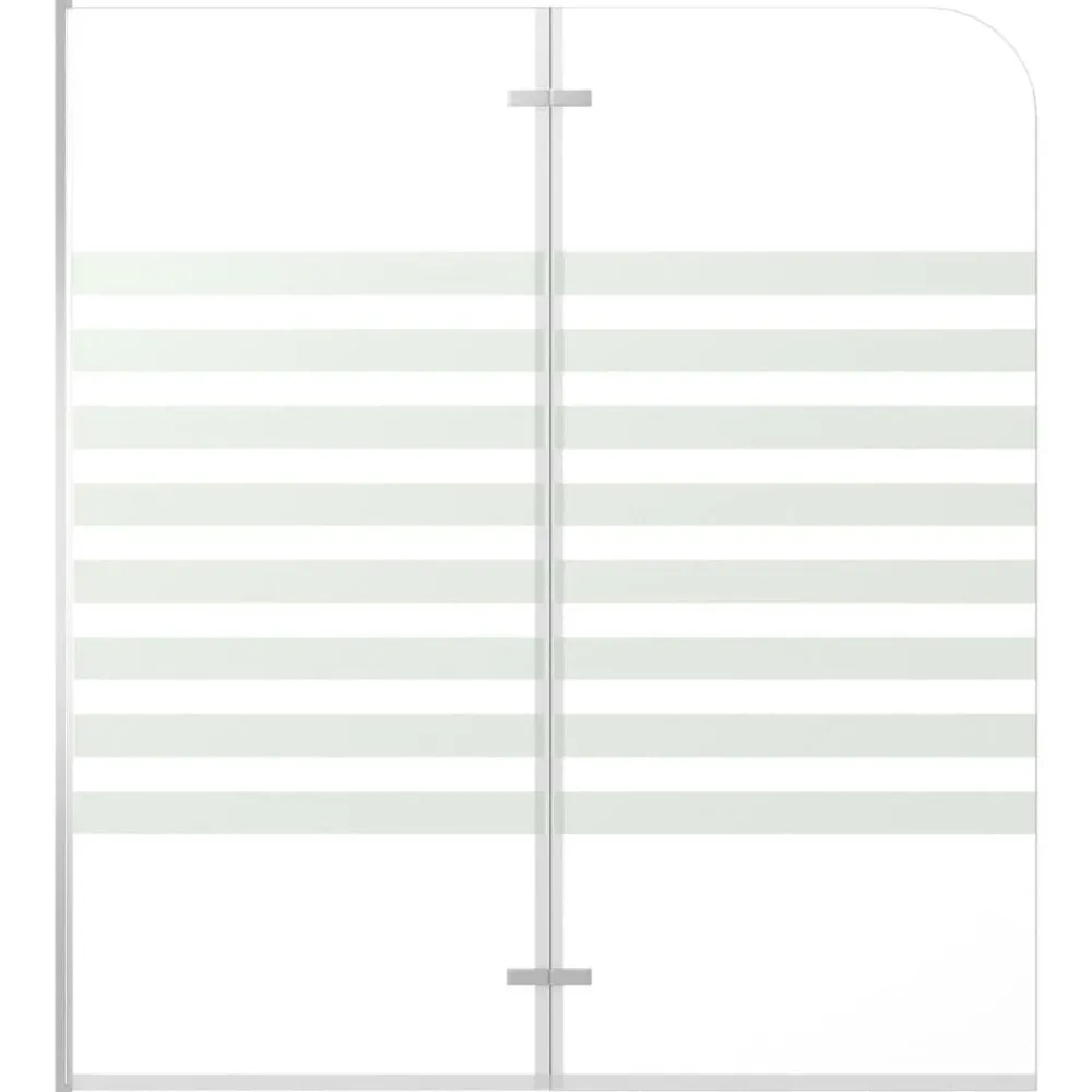 Badwand gestreept 120x140 cm gehard glas>vidaXL New