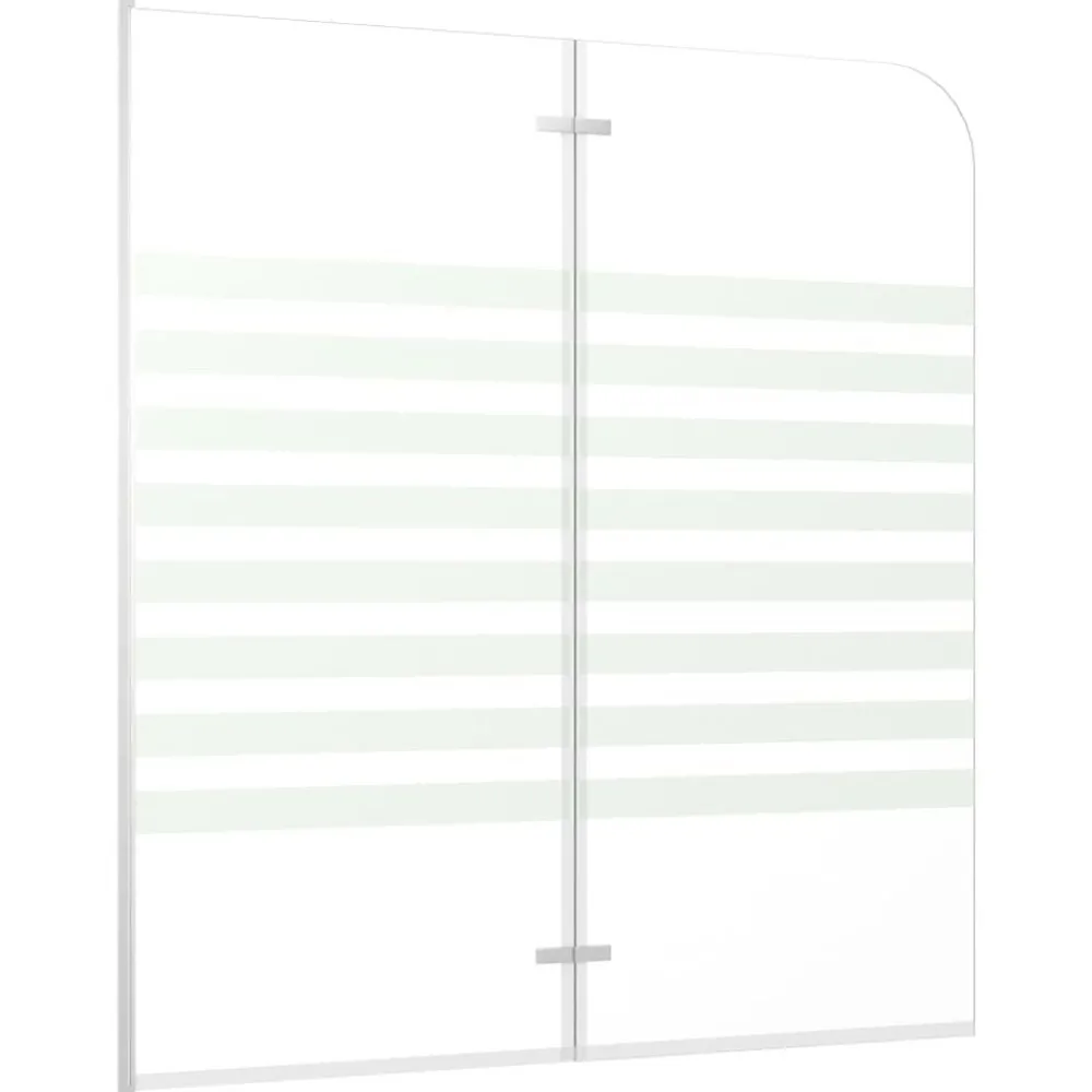 Badwand gestreept 120x140 cm gehard glas>vidaXL New