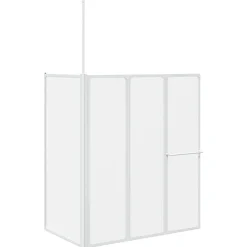 Badwand L-vormig 4 panelen inklapbaar 70x120x137 cm>vidaXL Hot