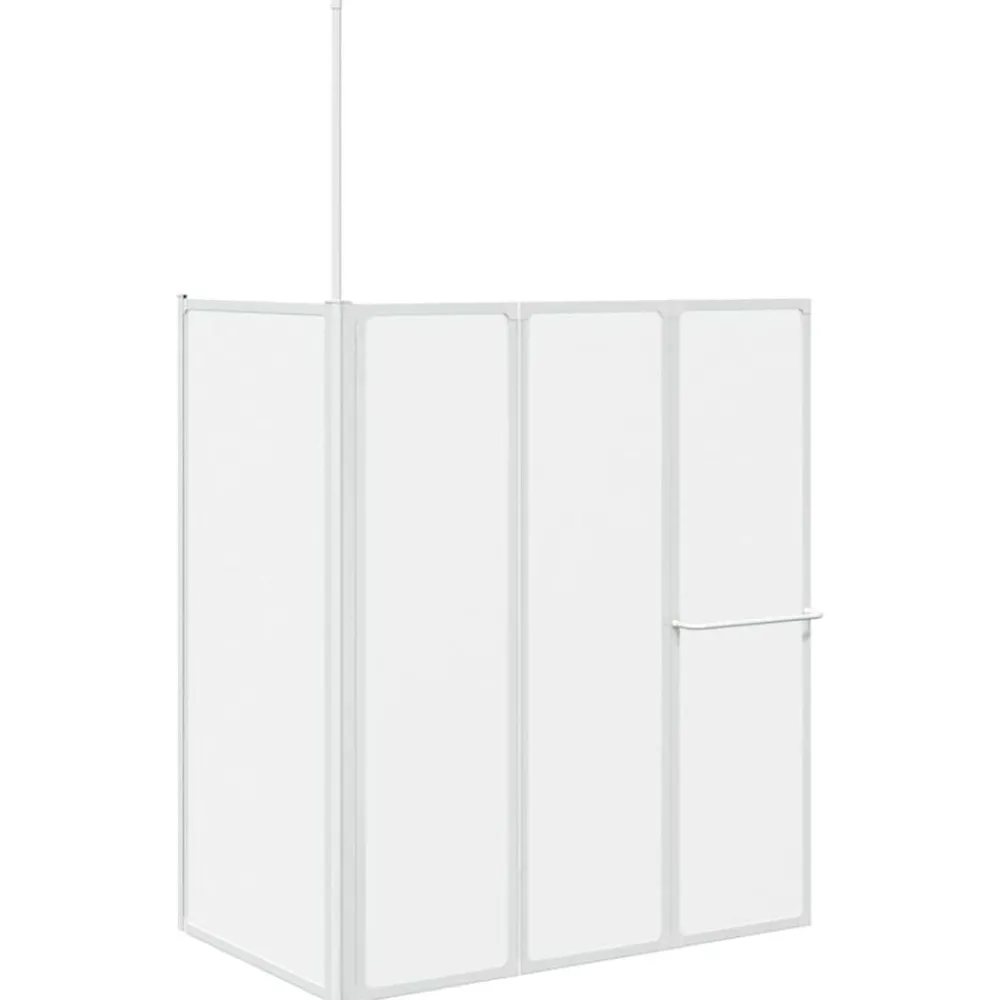 Badwand L-vormig 4 panelen inklapbaar 70x120x137 cm>vidaXL Hot