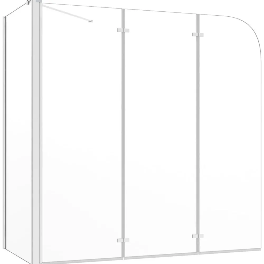Sanitair & Loodgietersbenodigdheden*vidaXL Badwand 120x69x130 cm gehard glas transparant