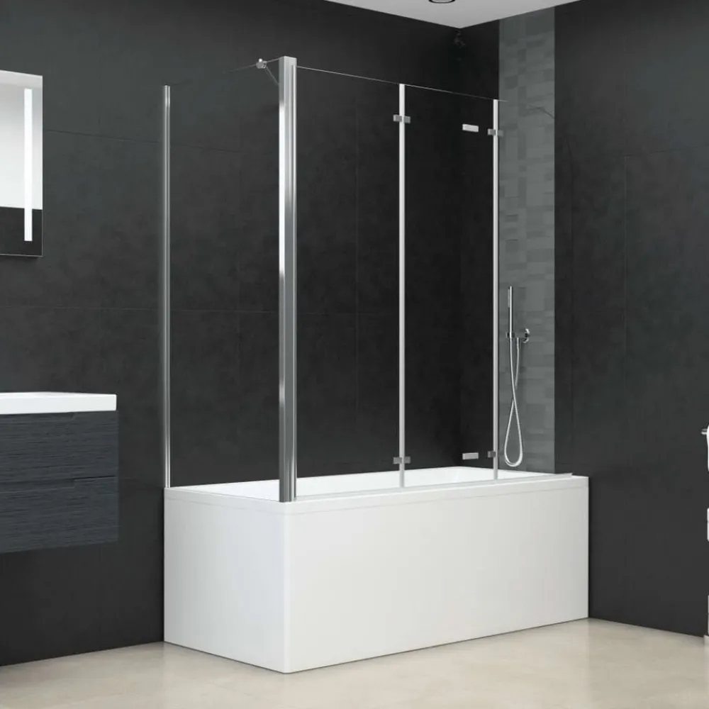 Sanitair & Loodgietersbenodigdheden*vidaXL Badwand 120x69x130 cm gehard glas transparant