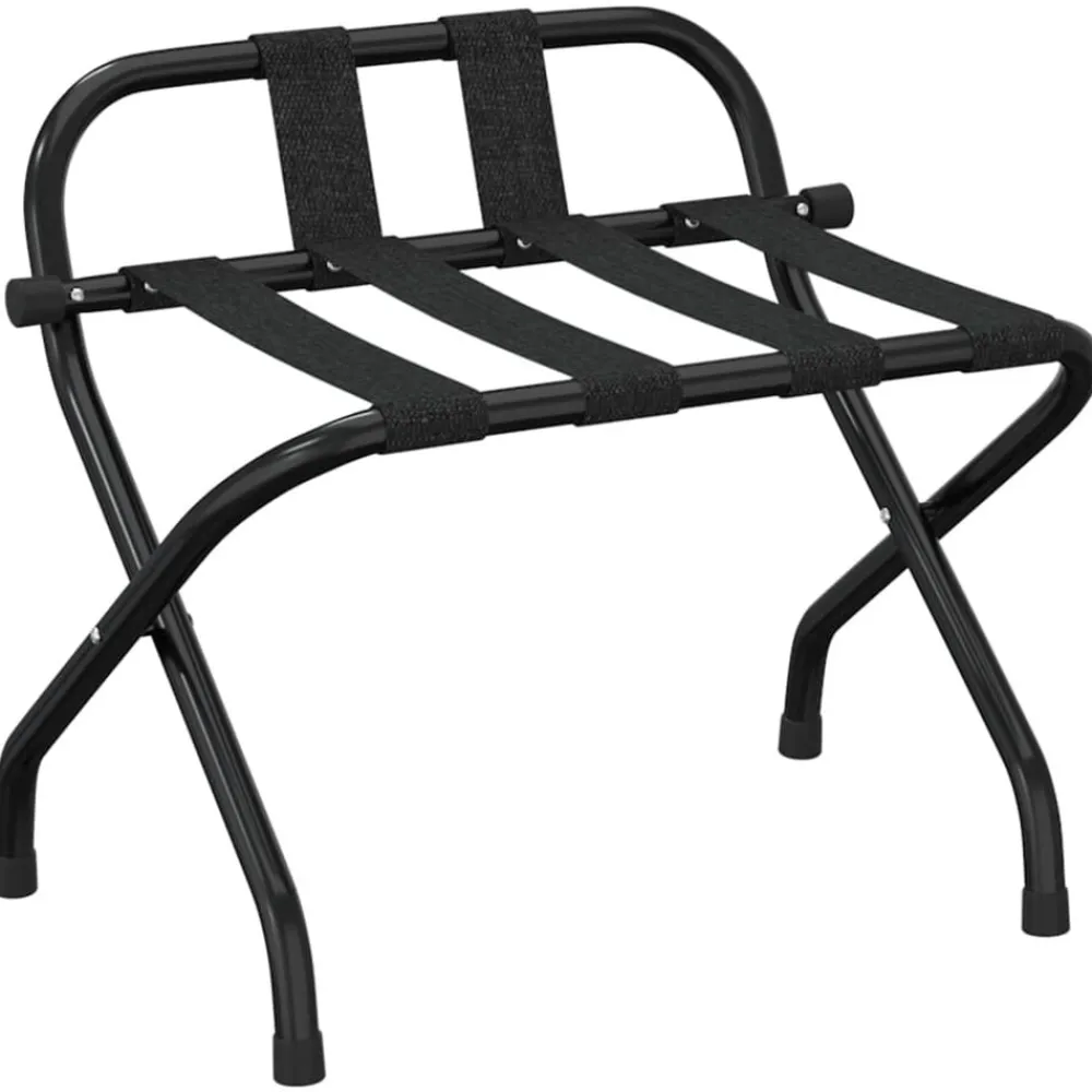 Bagage & Tassen*vidaXL Bagagerek met rugleuning 56x39x52 cm Zwart