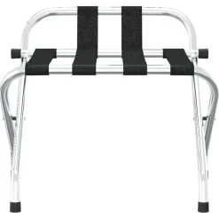 Bagage & Tassen*vidaXL Bagagerek met rugleuning zilver 56x39x52cm Zwart en zilver