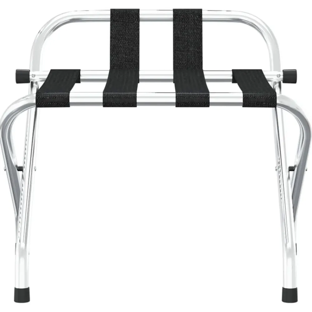 Bagage & Tassen*vidaXL Bagagerek met rugleuning zilver 56x39x52cm Zwart en zilver