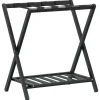 Bagagerek 68x38x58 cm bamboe zwart>vidaXL New