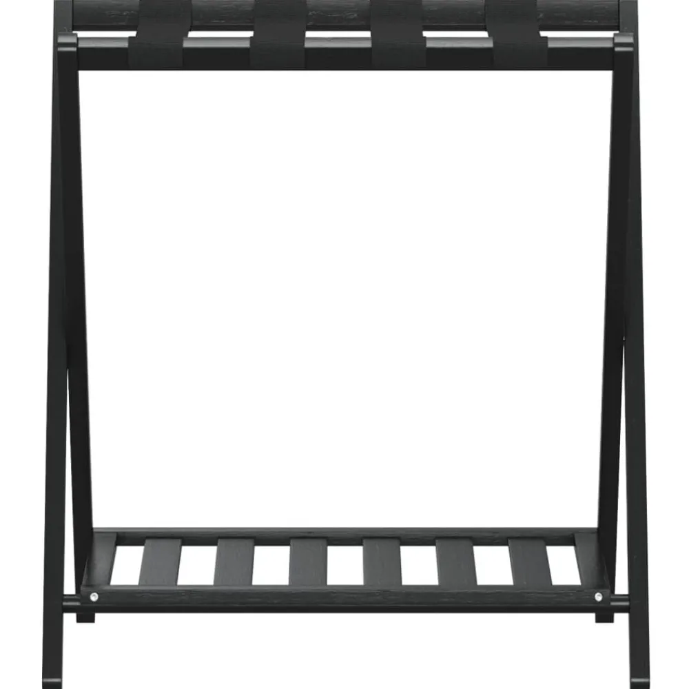 Bagagerek 68x38x58 cm bamboe zwart>vidaXL New