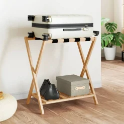 Bagage & Tassen*vidaXL Bagagerek 68x38x58 cm bamboe