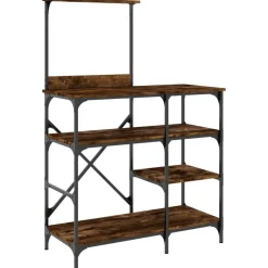 Bakkersrek 90x40x132 cm bewerkt hout en metaal>vidaXL Online