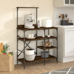 Bakkersrek 90x40x132 cm bewerkt hout en metaal><noscript><img width=