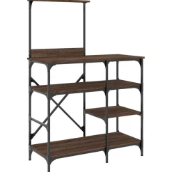 Bakkersrek 90x40x132 cm bewerkt hout en metaal>vidaXL Clearance