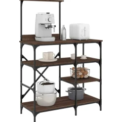 Bakkersrek 90x40x132 cm bewerkt hout en metaal>vidaXL Clearance