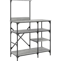 Bakkersrek 90x40x132 cm bewerkt hout en metaal>vidaXL Clearance