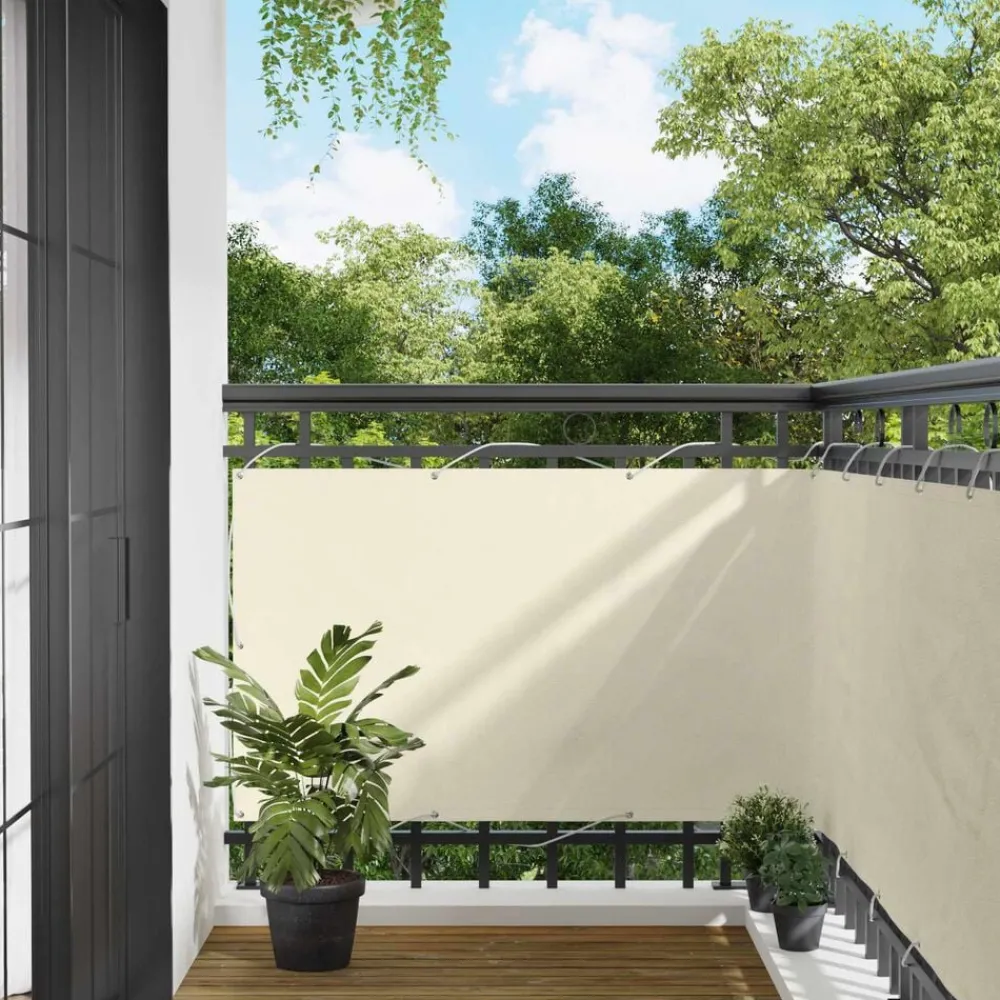 Tuin & Gazon*vidaXL Balkon Scherm Crème 100 x 800 cm Oxford Stof Crème