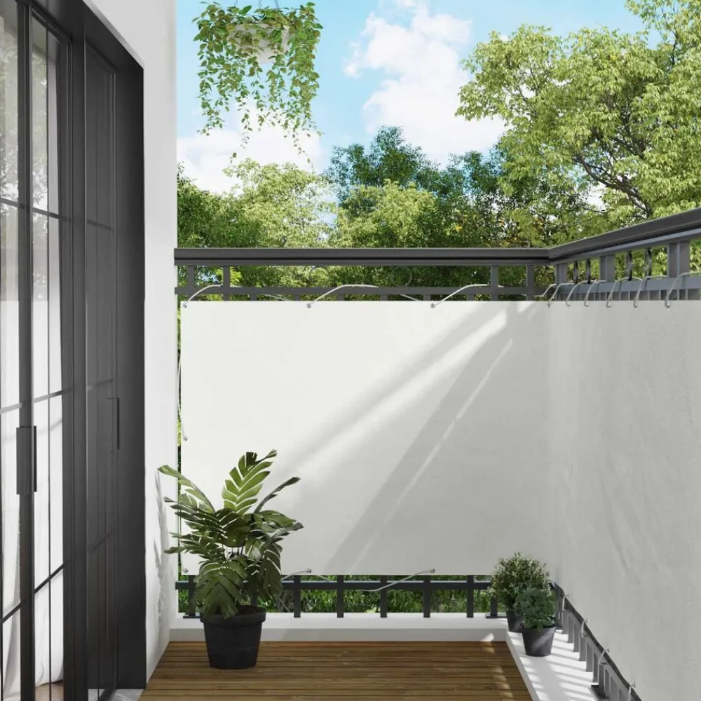 Tuin & Gazon*vidaXL Balkon Scherm 110 x 1000 cm Oxford Stof Wit