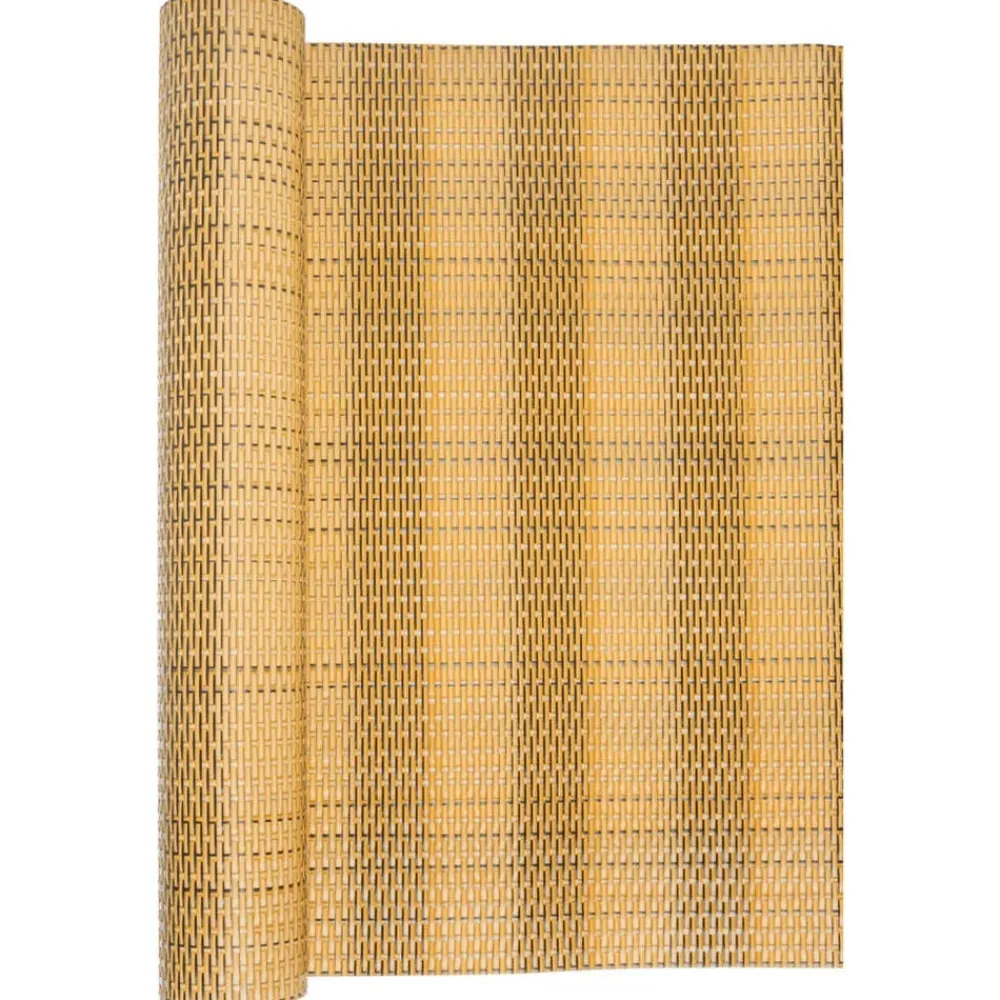Tuinafscheidingen*vidaXL Balkonscherm 300x80 cm poly rattan Lichtbruin