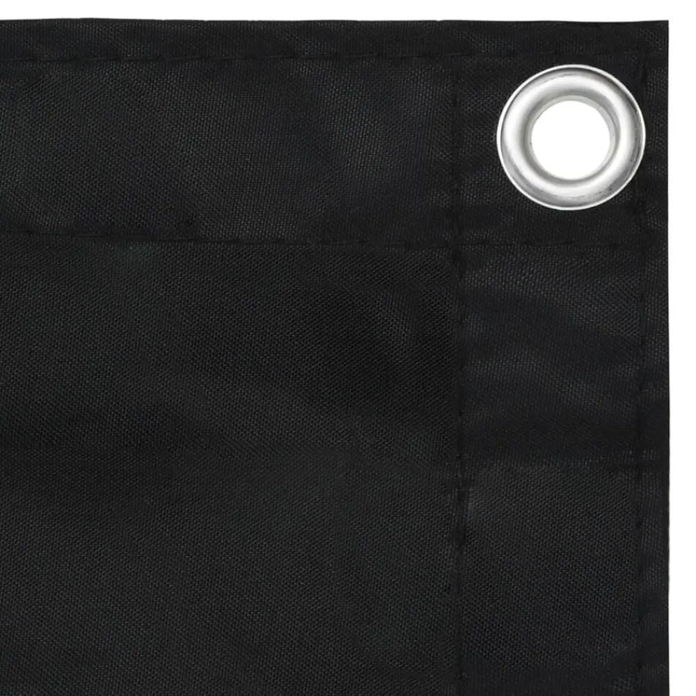 Tuin & Gazon*vidaXL Balkonscherm 75x300 cm oxford stof Zwart