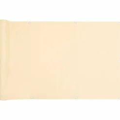 Balkonscherm 300x75 cm PVC crèmekleurig>vidaXL Sale