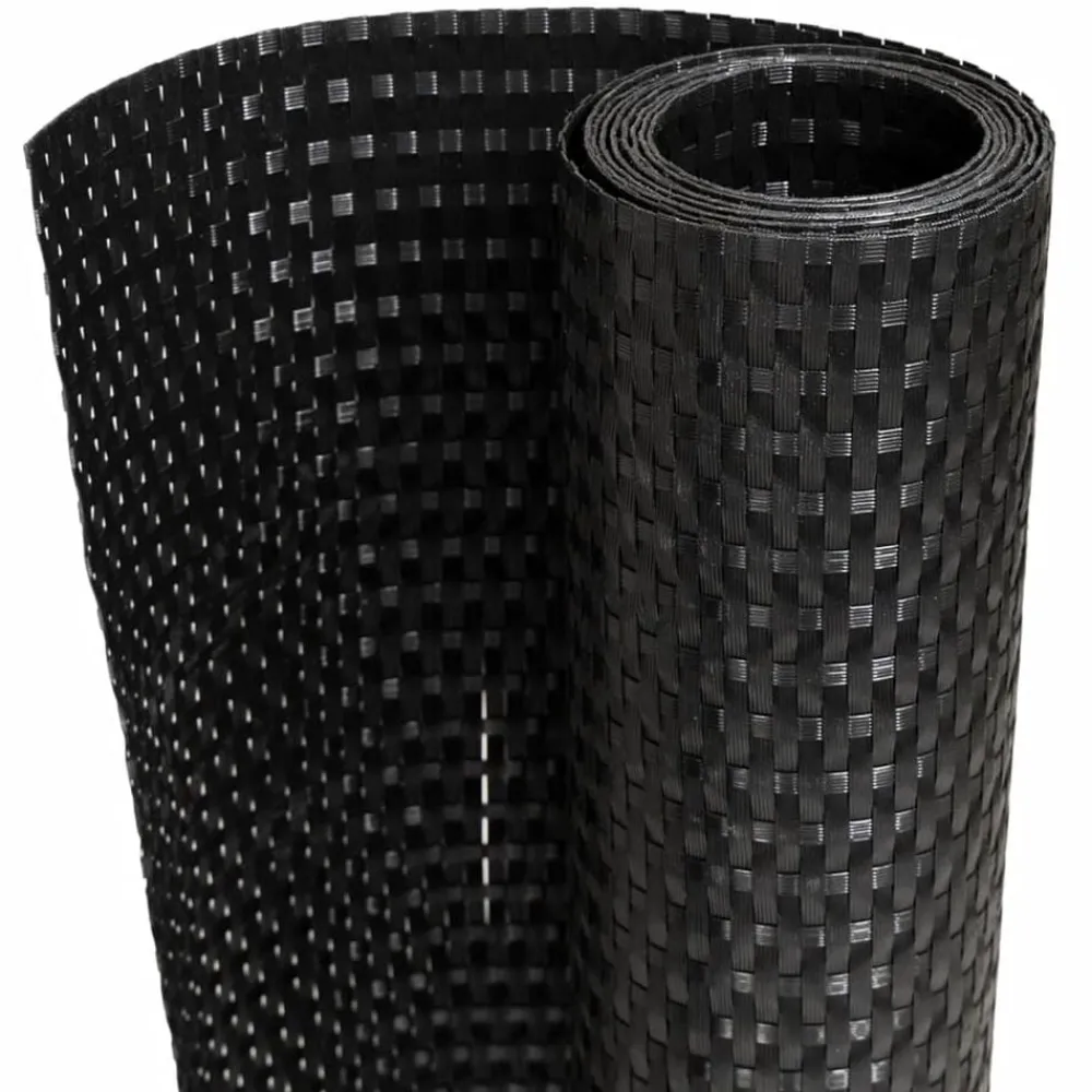 Tuinafscheidingen*vidaXL Balkonscherm 300x80 cm poly rattan Zwart