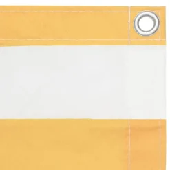 Tuin & Gazon*vidaXL Balkonscherm 75x300 cm oxford stof wit en geel