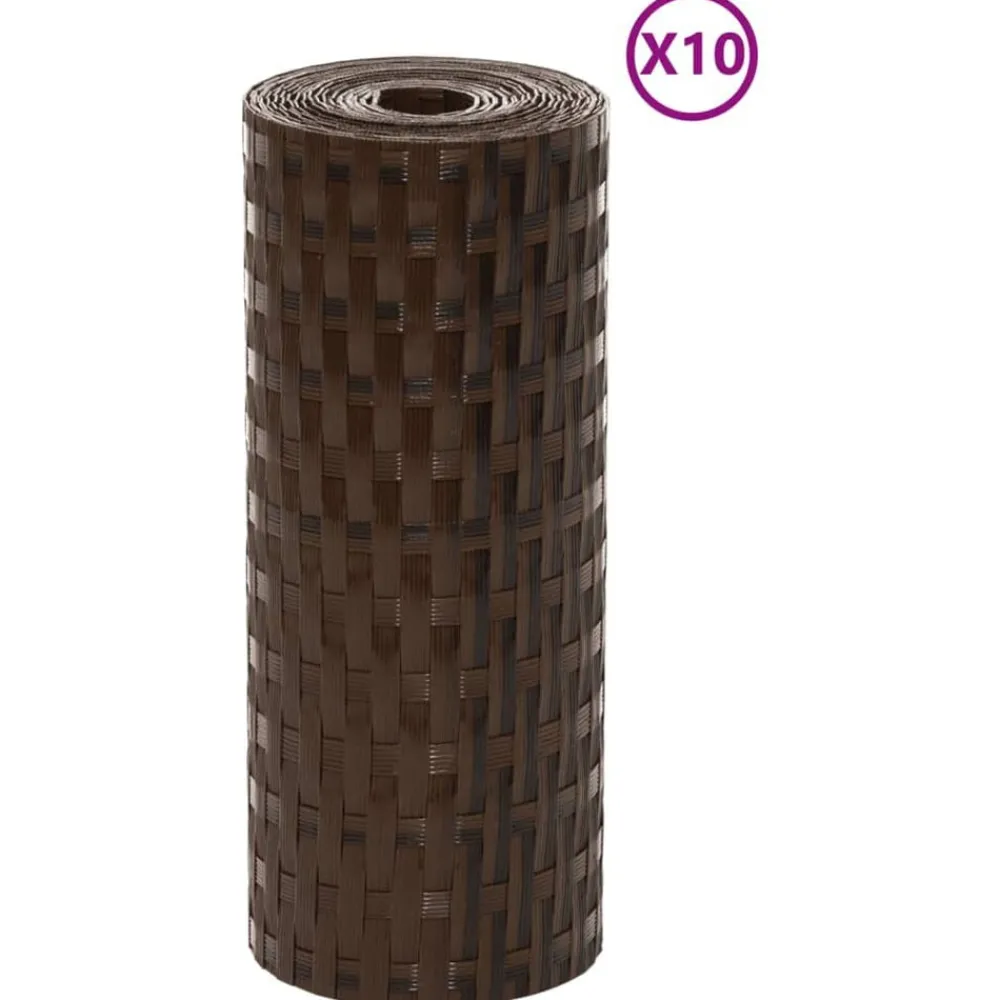 Balkonschermen 10 st 255x19 cm poly rattan>vidaXL Clearance