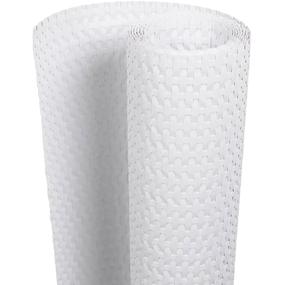 Tuinafscheidingen*vidaXL Balkonschermen 10 st 255x19 cm poly rattan Wit
